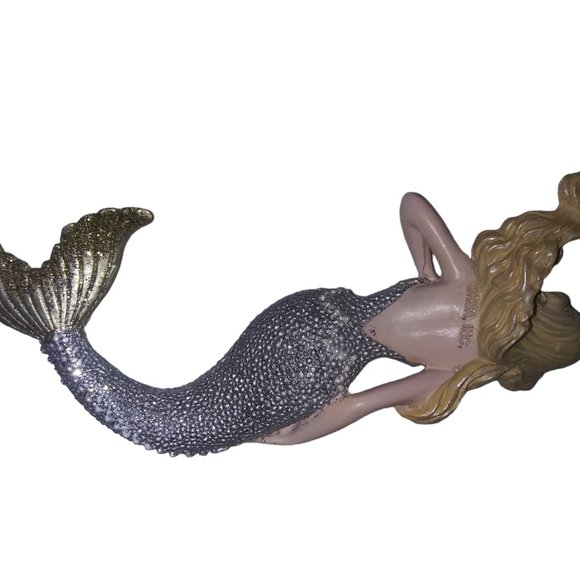 Kurt Adler Mermaid Sparkle Tail Ornament Silver/Gold Mermaid Hanging Ornament 5" - Picture 3 of 6